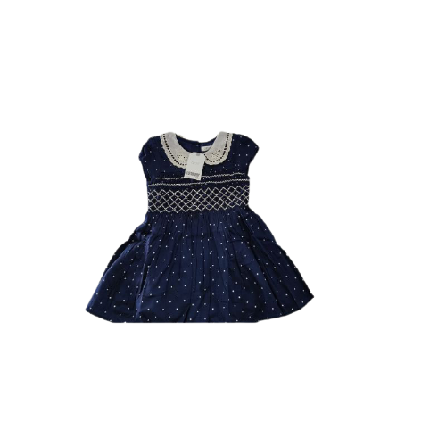 Next elegantiška mėlyna su taškeliais suknelė